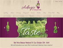 Tablet Screenshot of adagiovineyards.com